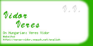 vidor veres business card